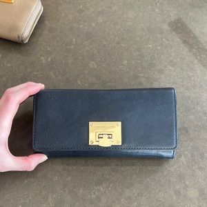 Large Michael Kors Navy Wallet.